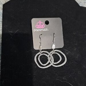 Paparazzi Twisted Silver Hoop Earrings